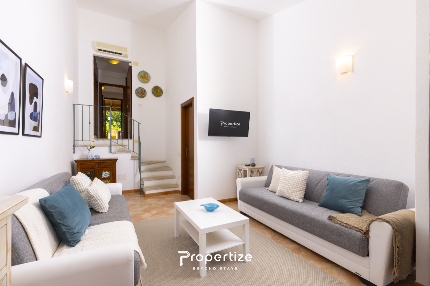 Interior of a Propertize holiday home, styled and curated to live like a local
