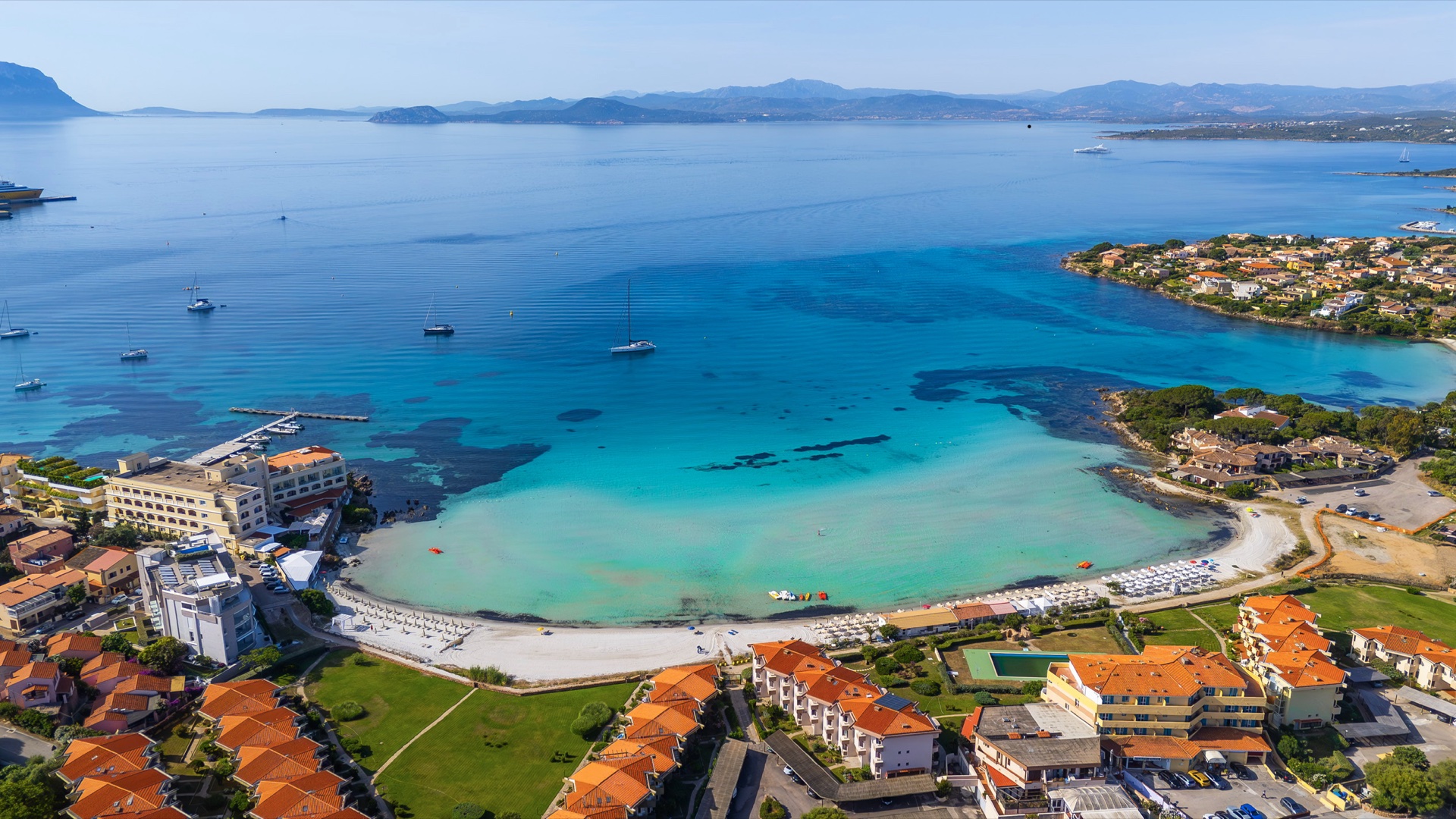 The sea at Golfo Aranci and the island of Figarolo, Gallura