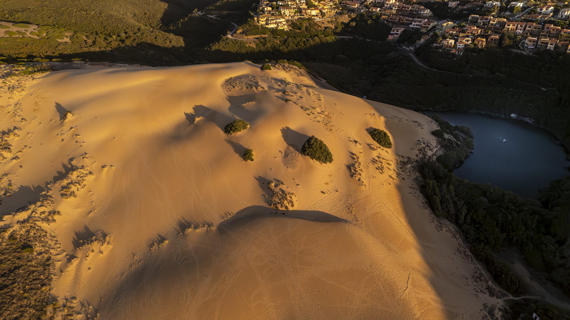 The golden dunes of Torre dei Corsari on the Costa Verde